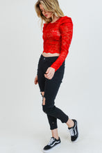 Load image into Gallery viewer, Lala Floral Mesh Top
