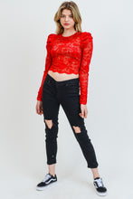 Load image into Gallery viewer, Lala Floral Mesh Top
