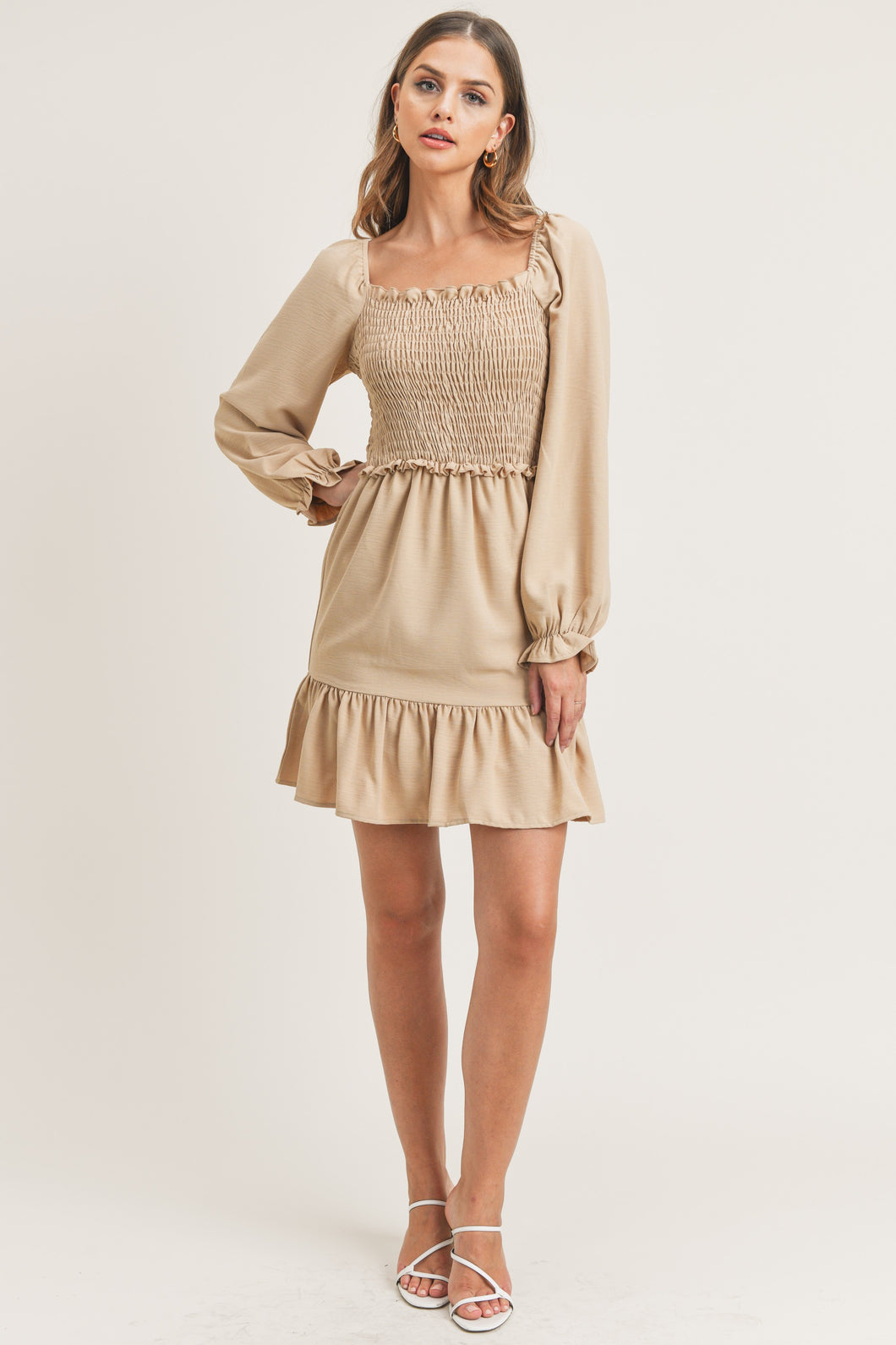 Heather Smocked Midi Dress