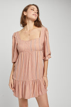 Load image into Gallery viewer, Back Tie Printed Mini Dress
