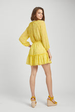 Load image into Gallery viewer, Floral Tiered Mini Dress w Lace Neck Accent
