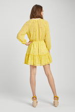 Load image into Gallery viewer, Floral Tiered Mini Dress w Lace Neck Accent
