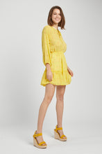 Load image into Gallery viewer, Floral Tiered Mini Dress w Lace Neck Accent
