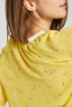 Load image into Gallery viewer, Floral Tiered Mini Dress w Lace Neck Accent
