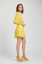 Load image into Gallery viewer, Floral Tiered Mini Dress w Lace Neck Accent
