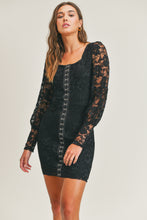 Load image into Gallery viewer, HOOK AND EYE LACE DRESS
