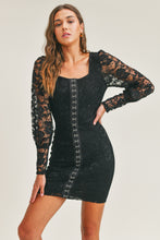 Load image into Gallery viewer, HOOK AND EYE LACE DRESS
