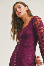 Load image into Gallery viewer, HOOK AND EYE LACE DRESS
